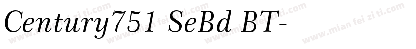 Century751 SeBd BT字体转换